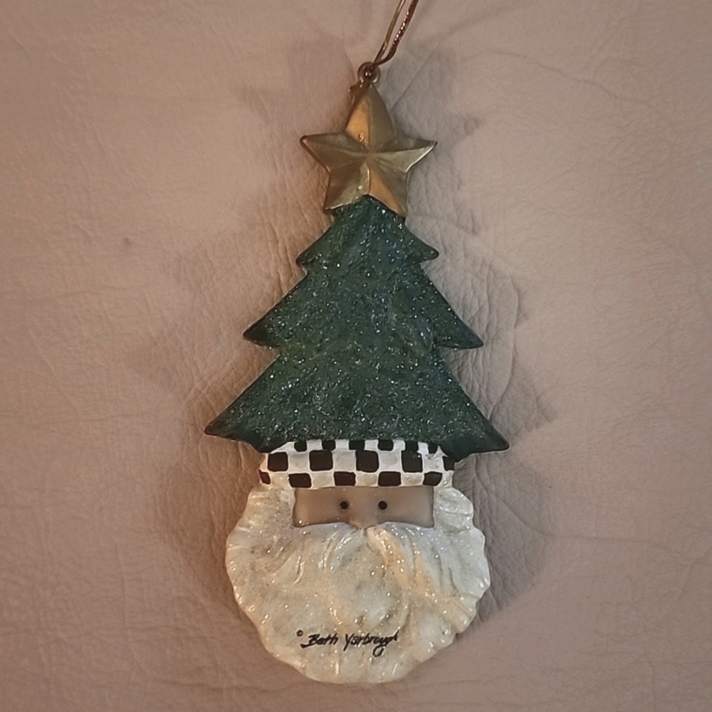 Beth Yarbrough Santa Hand Painted Ornamant.